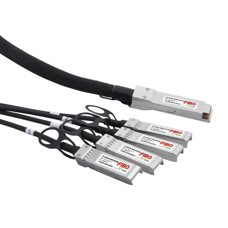 картинка 40G QSFP+ в 10G 4SFP+ 1м BREAKOUT DAC (Passive Direct Attach Copper Breakout Cable) от магазина Охранных систем и видеонаблюдения