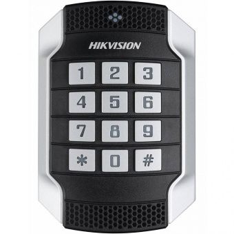 картинка Уличный вандалостойкий считыватель Mifare карт Hikvision DS-K1104MK с клавиатурой от магазина Охранных систем и видеонаблюдения