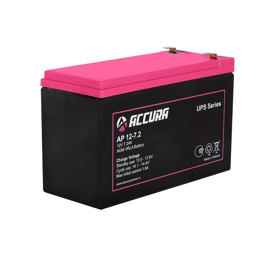 картинка Аккумулятор AP 12-7.2 от магазина Охранных систем и видеонаблюдения