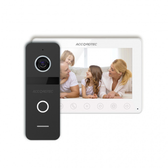 картинка Видеодомофон Accordtec AT-home7 WH-BL от магазина Охранных систем и видеонаблюдения