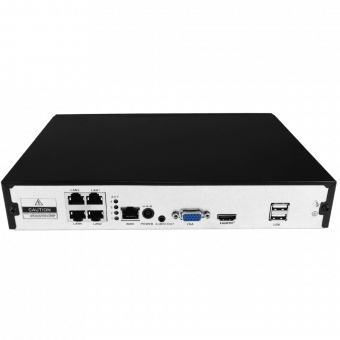картинка IP-видеорегистратор TRASSIR NVR-1104P V2 с питанием камер по PoE от магазина Охранных систем и видеонаблюдения