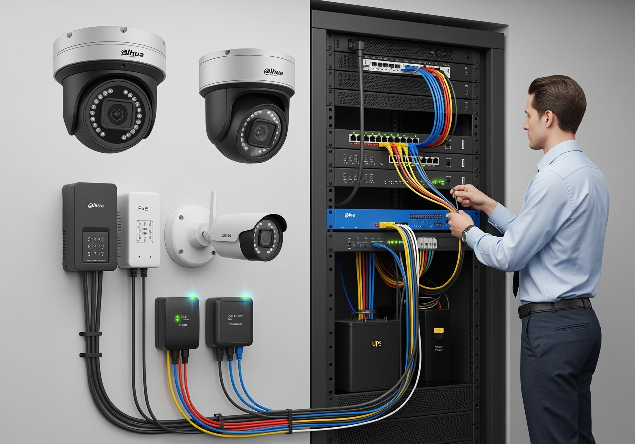 Обновлённый гайд по проводке и питанию камер Dahua: PoE, адаптеры, резервирование