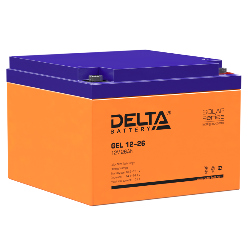 картинка DELTA battery GEL 12-26 от магазина Охранных систем и видеонаблюдения
