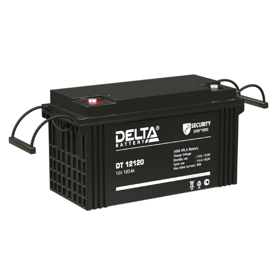 картинка DELTA DT 12-120 Свинцово-кислотный аккумулятор от магазина Охранных систем и видеонаблюдения