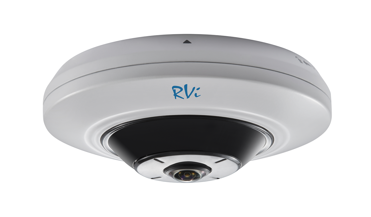 картинка RVi-2NCF5034 (1.05) Антивандальная купольная 5-ти мегапиксельная IP видеокамера "рыбий глаз" от магазина Охранных систем и видеонаблюдения