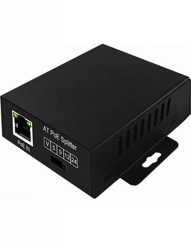 картинка NS-PS-1G-AT PoE-сплиттер Gigabit Ethernet с функцией выбора напряжения на 5/9/12/18V от магазина Охранных систем и видеонаблюдения