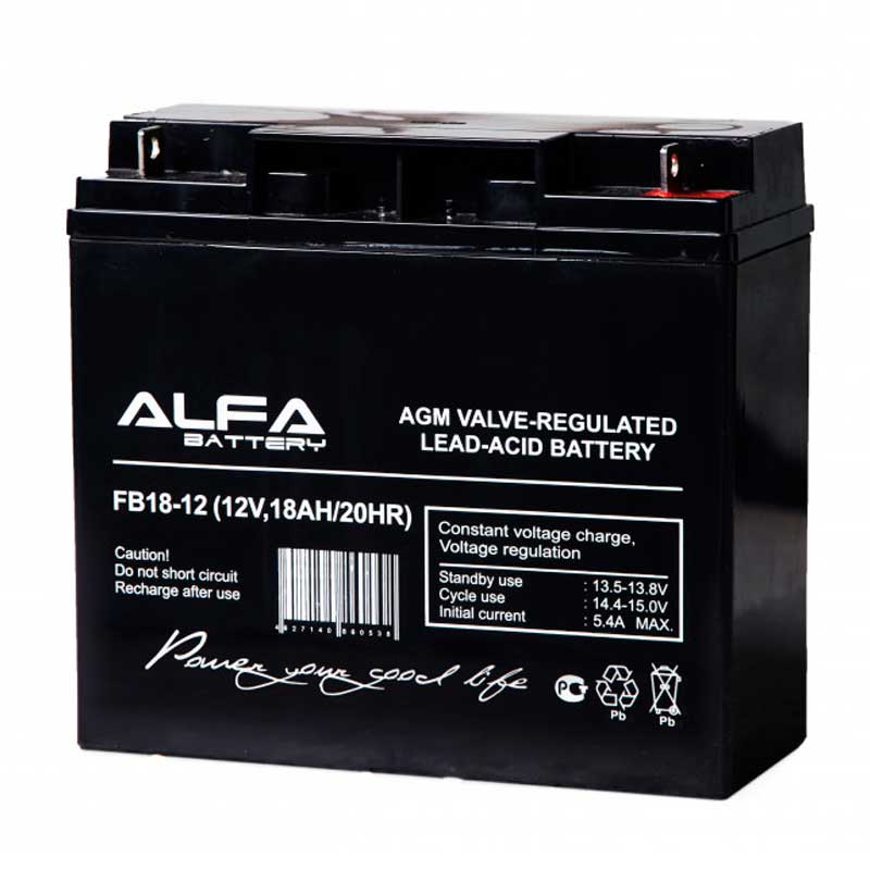 картинка АКБ ALPHA BATTERY FB 18-12 от магазина Охранных систем и видеонаблюдения