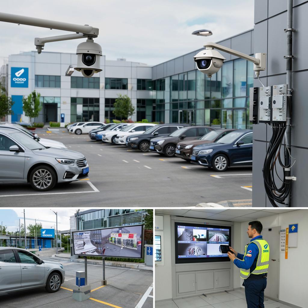 Установка видеонаблюдения на парковке: проекты и решения