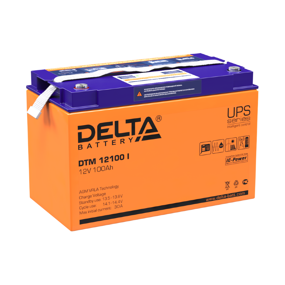 картинка DELTA battery DTM 12100 I универсальная серия аккумуляторов от магазина Охранных систем и видеонаблюдения