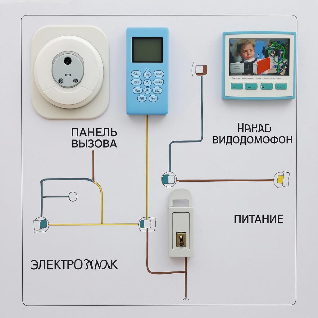 Схема подключения домофона AccordTec: провода, замки и питание