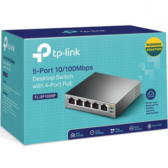 картинка PoE-коммутатор TP-Link TL-SF1005P от магазина Охранных систем и видеонаблюдения