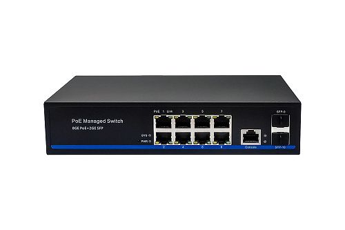 картинка NS-SW-8G2G-PL Управляемый L2 PoE коммутатор Gigabit Ethernet на 8 RJ45 PoE + 2 x GE SFP порта. от магазина Охранных систем и видеонаблюдения