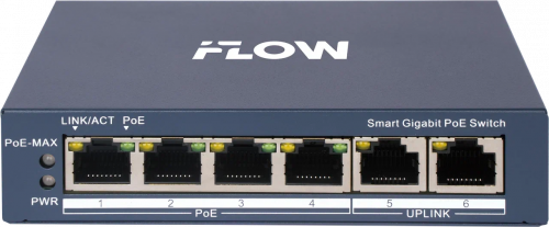 картинка PoE коммутатор 4 порта F-SW-EM606POE-VM от магазина Охранных систем и видеонаблюдения
