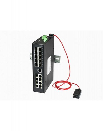 картинка NS-SW-8G10GX-SPL/IM Промышленный управляемый (L2+) Ultra PoE коммутатор Gigabit Ethernet на 8GE PoE от магазина Охранных систем и видеонаблюдения