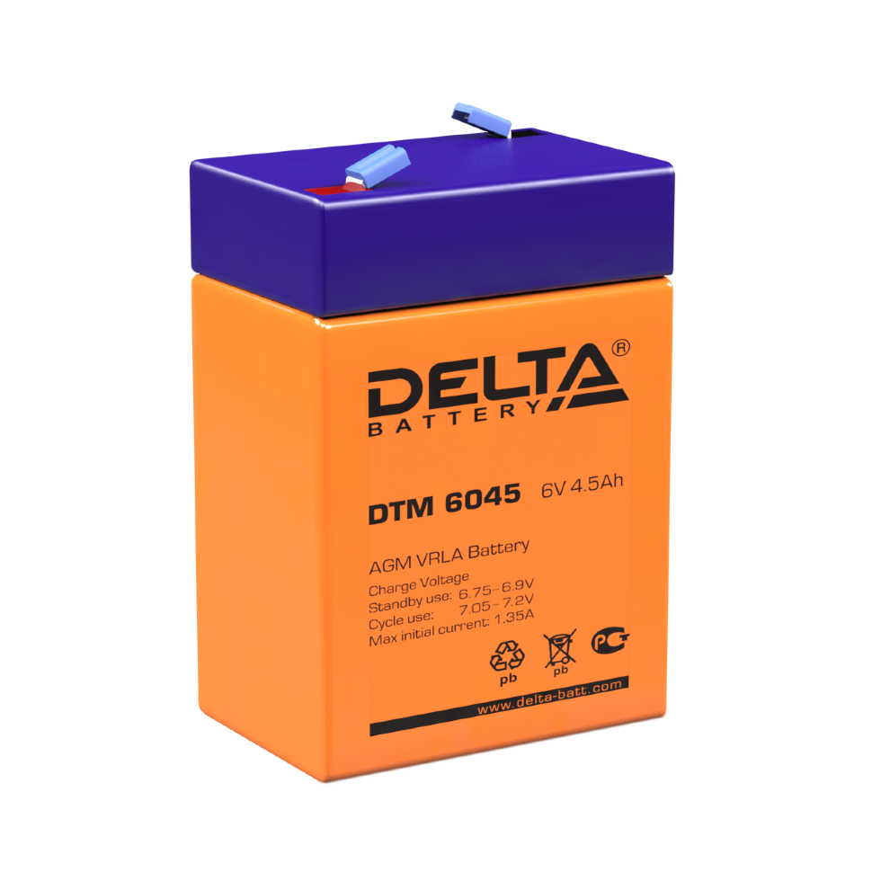 картинка DELTA battery DTM 6045 от магазина Охранных систем и видеонаблюдения