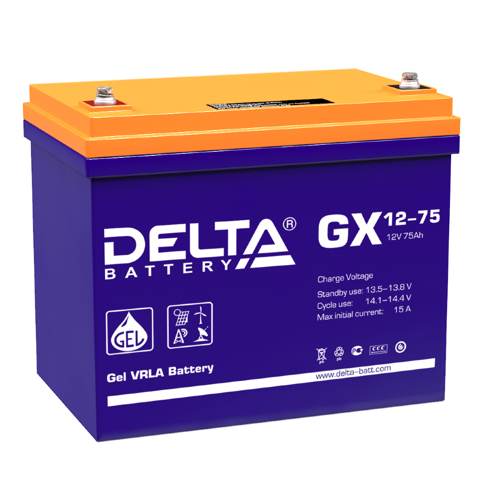 картинка DELTA battery GX 12-75 от магазина Охранных систем и видеонаблюдения