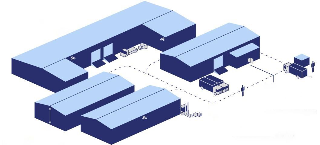 Алгоритм точного определения пересечения линии в камерах Tiandy для защиты складских зон