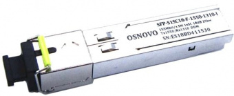 картинка SFP-модуль Osnovo SFP-S1SC18-F-1550-1310-I от магазина Охранных систем и видеонаблюдения