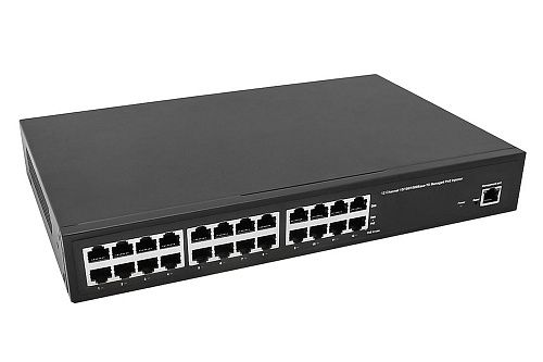 картинка NS-PI-12G-L Управляемый PoE-инжектор Gigabit Ethernet на 12 портов. Соответствует стандартам PoE IEE от магазина Охранных систем и видеонаблюдения