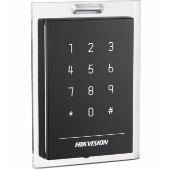 картинка Уличный считыватель Mifare карт Hikvision DS-K1101MK с сенсорной клавиатурой от магазина Охранных систем и видеонаблюдения