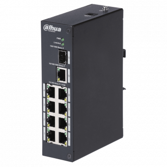 картинка Уличный неуправляемый Fast Ethernet коммутатор Dahua DH-PFS3110-8T от магазина Охранных систем и видеонаблюдения