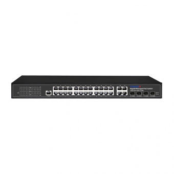 картинка РоЕ-коммутатор TRASSIR TR-NS24284C-400-24PoE v2 (D) от магазина Охранных систем и видеонаблюдения