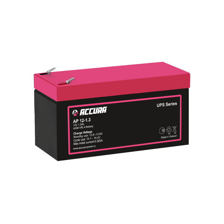 картинка Аккумулятор AP 12-1.3 от магазина Охранных систем и видеонаблюдения