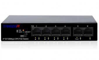 картинка РоЕ-коммутатор TRASSIR  TR-NS1106-60-4POE от магазина Охранных систем и видеонаблюдения