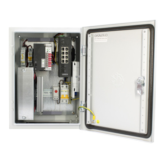 картинка Уличный управляемый коммутатор с поддержкой технологии PoE (Power over Ethernet) Osnovo OS-34TB1(SW-80802-IM) от магазина Охранных систем и видеонаблюдения