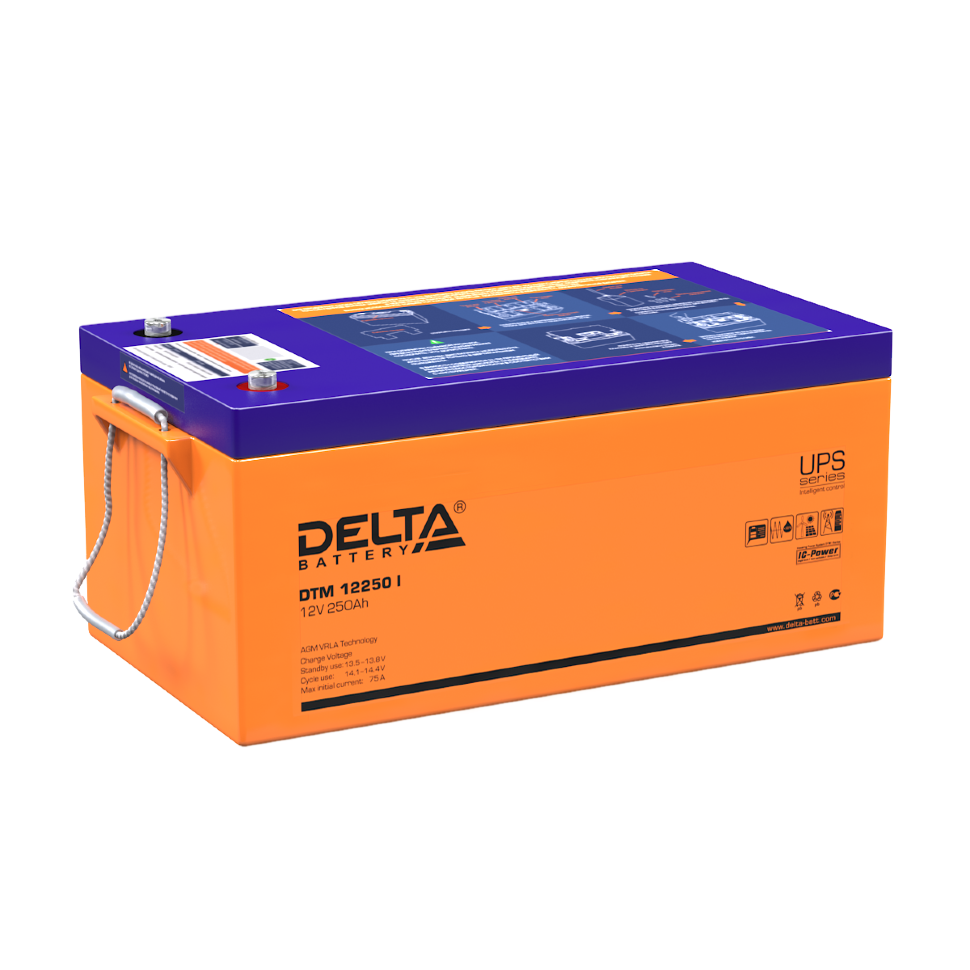 картинка DELTA battery DTM 12250 I универсальная серия аккумуляторов от магазина Охранных систем и видеонаблюдения