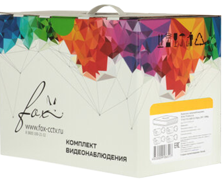 картинка Fox FX-KIT4.4 VID комплект видеонаблюдения на 4 камеры от магазина Охранных систем и видеонаблюдения