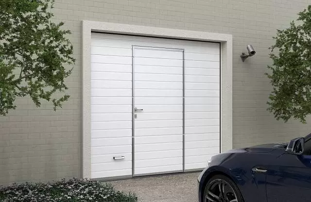 картинка Гаражные секционные ворота с калиткой ALUTECH Trend 2500×2250 мм от магазина Охранных систем и видеонаблюдения