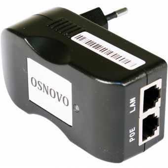 картинка PoE-инжектор OSNOVO Midspan-1/151A, установка в розетку 220 В от магазина Охранных систем и видеонаблюдения