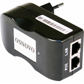 картинка PoE-инжектор OSNOVO Midspan-1/151, установка в розетку 220 В от магазина Охранных систем и видеонаблюдения