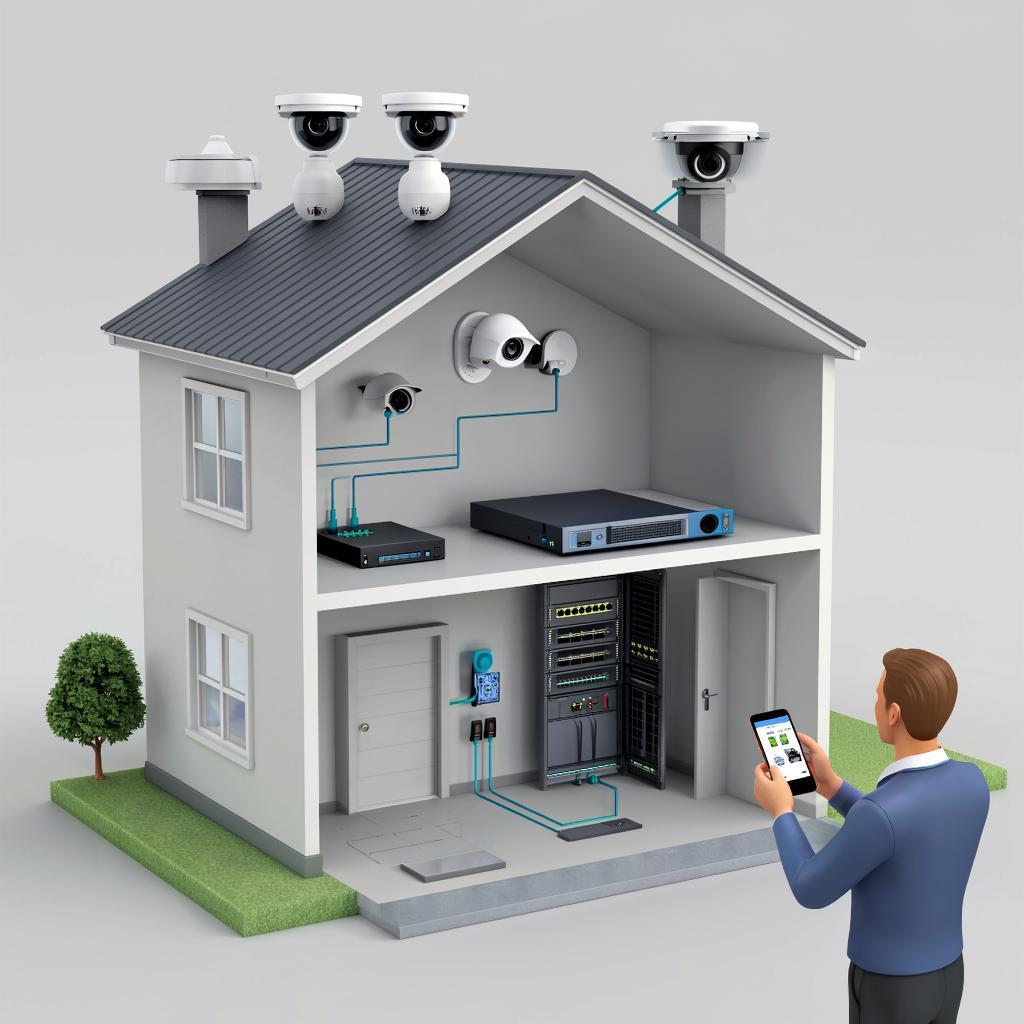 Как подключить видеонаблюдение в частном доме: схема и рекомендации
