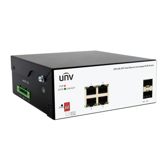 картинка Неуправляемый промышленный PoE-коммутатор Uniview ISW2000-4T2GP-POE-IN от магазина Охранных систем и видеонаблюдения
