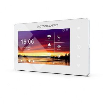 картинка Абонентский монитор AccordTec AT-VD 760C/SD WH от магазина Охранных систем и видеонаблюдения