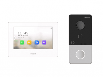 картинка Комплект IP-видеодомофона HiWatch DS-D100IKWF от магазина Охранных систем и видеонаблюдения