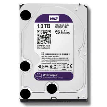 картинка 1 ТБ жесткий диск WD10PURZ серии WD Purple для систем видеорегистрации от магазина Охранных систем и видеонаблюдения