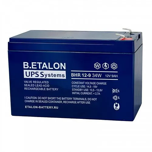 картинка Аккумулятор BHR 12-9 34W (12V / 9Ah) от магазина Охранных систем и видеонаблюдения