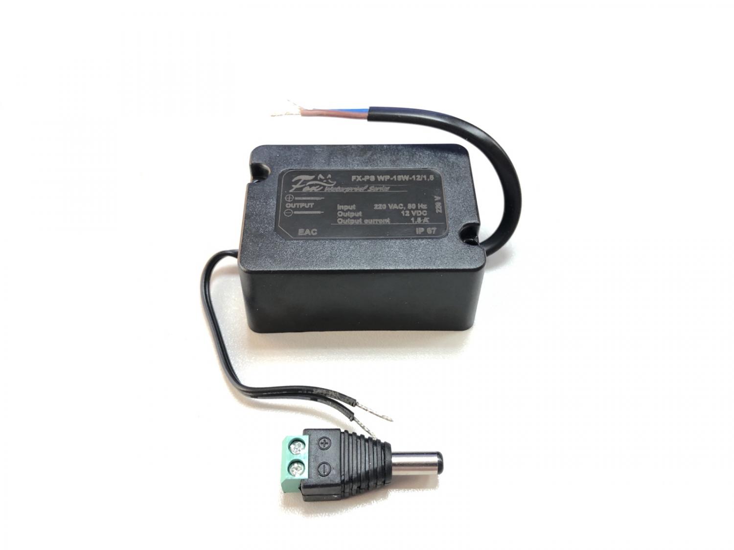 картинка Fox FX-PS WP-18W-12/1.5 блок питания от магазина Охранных систем и видеонаблюдения