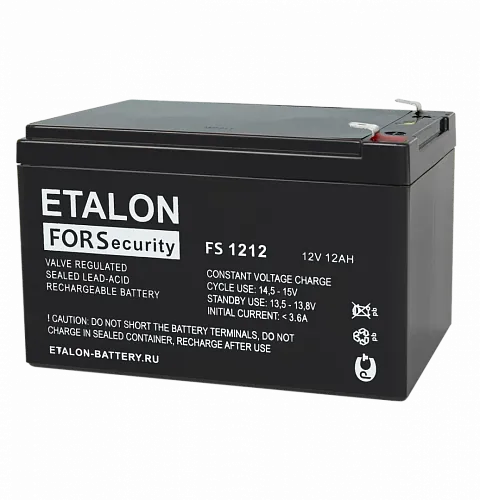 картинка Аккумулятор ETALON FS 1212 от магазина Охранных систем и видеонаблюдения