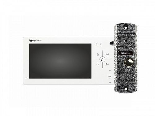 картинка Комплект домофона с камерой Optimus VM-7.0 + DS-700L (Серебро) от магазина Охранных систем и видеонаблюдения