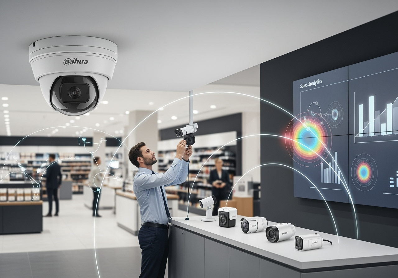 Камеры Dahua для магазина и бизнеса: выбор, монтаж и аналитика продаж