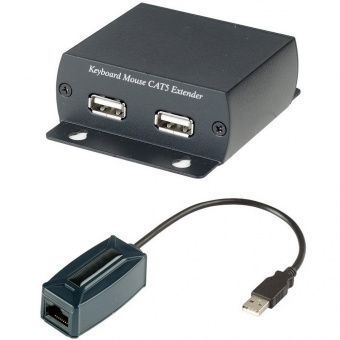 картинка Full Speed USB удлинитель клавиатуры и мыши KM03 по кабелю CAT5 UTP до 300 м от магазина Охранных систем и видеонаблюдения
