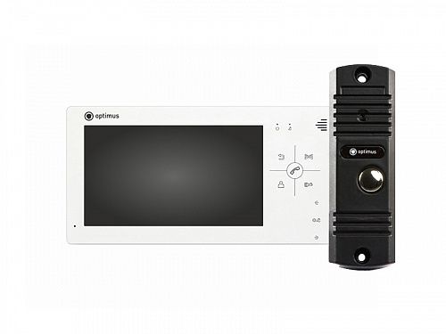 картинка Комплект видеодомофона Optimus VM-7.0 + DS-700L (Черный) от магазина Охранных систем и видеонаблюдения