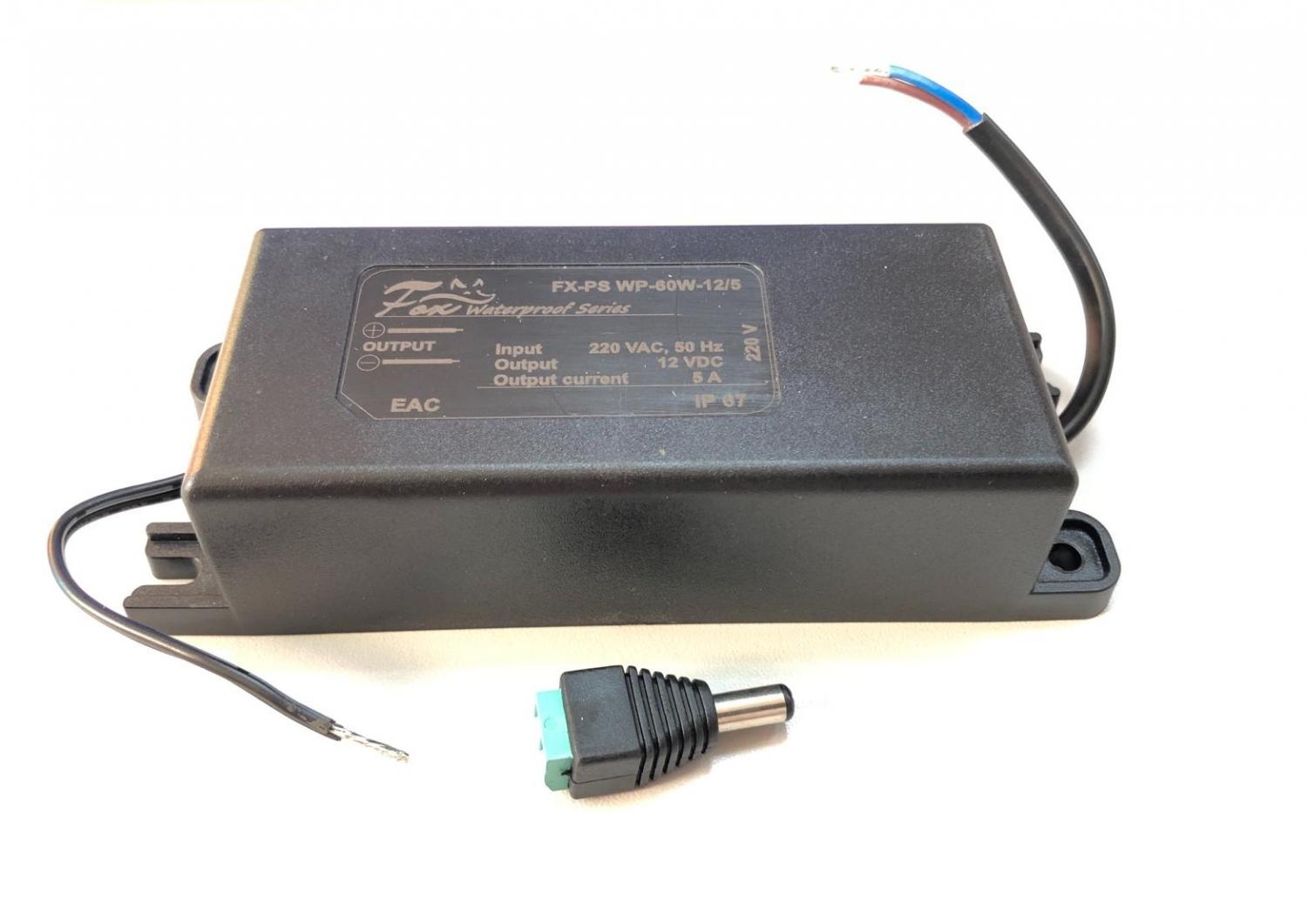 картинка Fox FX-PS WP-60W-12/5 блок питания от магазина Охранных систем и видеонаблюдения