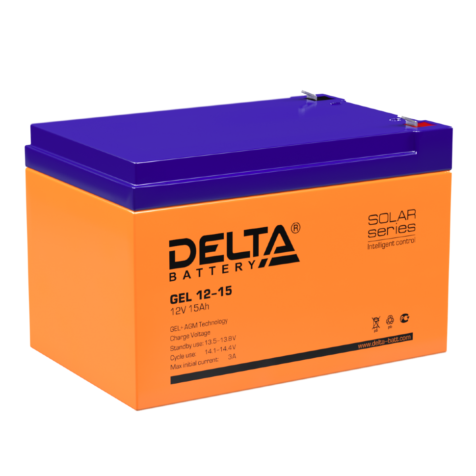 картинка DELTA battery GEL 12-15 от магазина Охранных систем и видеонаблюдения