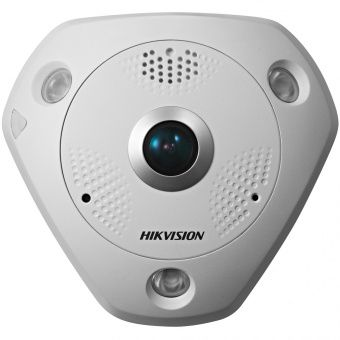 картинка FishEye-камера высокого разрешения 12Мп Hikvision DS-2CD63C2F-IS с ИК-подсветкой от магазина Охранных систем и видеонаблюдения