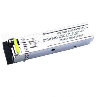 картинка Оптический SFP-модуль Osnovo SFP-S1LC13-G-1550-1310-I от магазина Охранных систем и видеонаблюдения